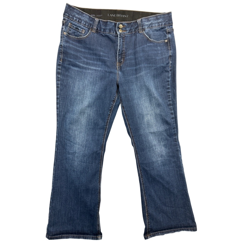 Lane Bryant Jeans Womens 18S Blue High Rise Boot‎ Tighter Tummy Stretch